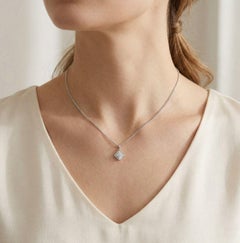 Elegant 0.30ct Diamond Quatrefoil Halo Pendant in 18K White Gold