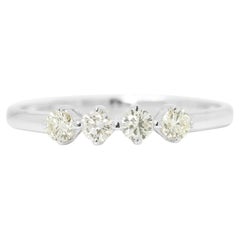 Elegant 0.32ct Natural Diamonds Ring in 18K White Gold