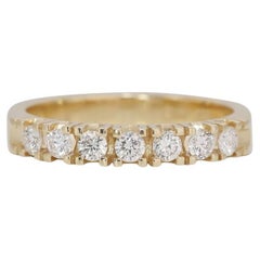 Elegant 0.35ct Half Eternity Diamond Ring in 14K Yellow Gold