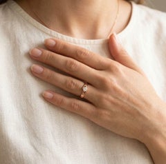 Elegant 0.36ct Natural Diamond Destinee Solitaire Ring in 18K Rose Gold