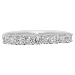 Elegant 0.36ct Natural Diamond Ring in 18K White Gold