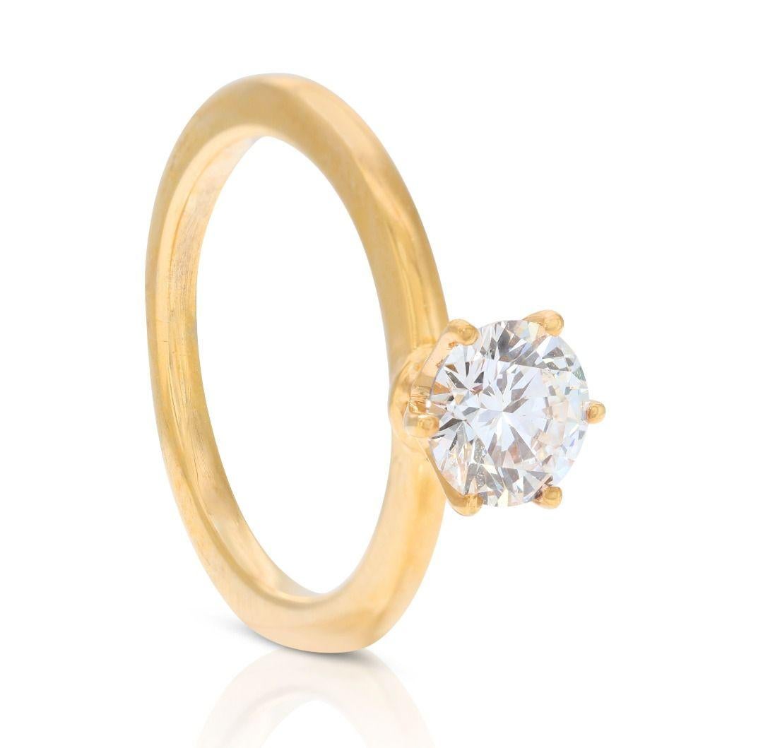 Elegant 0.55ct Solitaire Diamond Ring set in Beautiful 18K Rose Gold In New Condition For Sale In רמת גן, IL