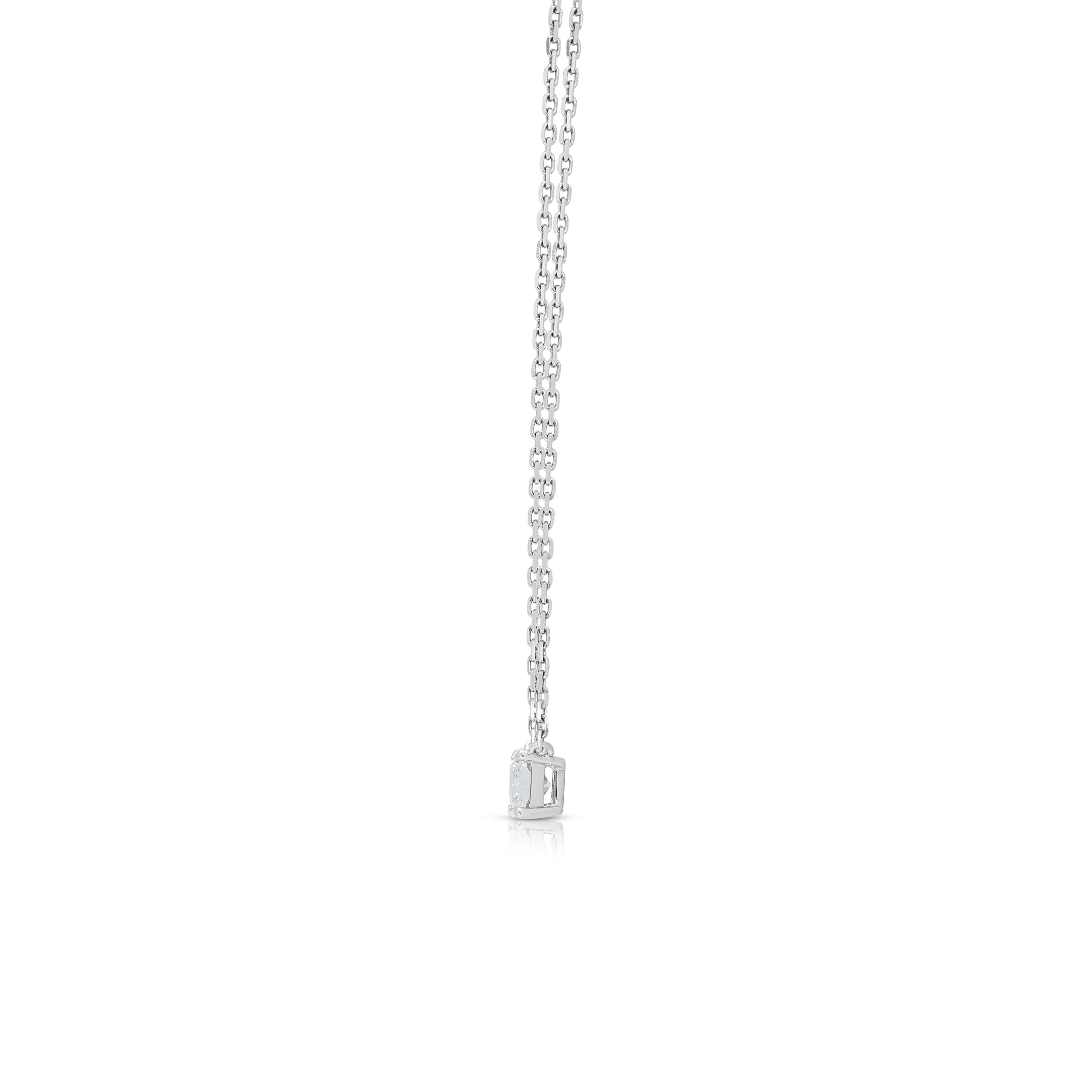 Donna Eleganza: collana di diamanti naturali radianti da 0,72 carati in oro bianco 18 carati in vendita
