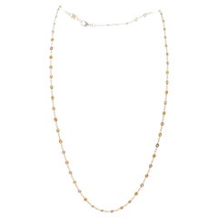 Elegante 0,75 Karat runde Diamant-Halskette aus Platin