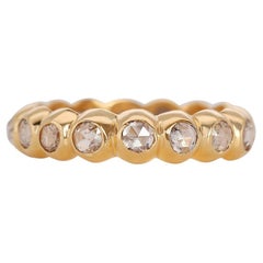 Elegant 0.80ct Rose-cut Diamond Ring set in 18K Yellow Gold
