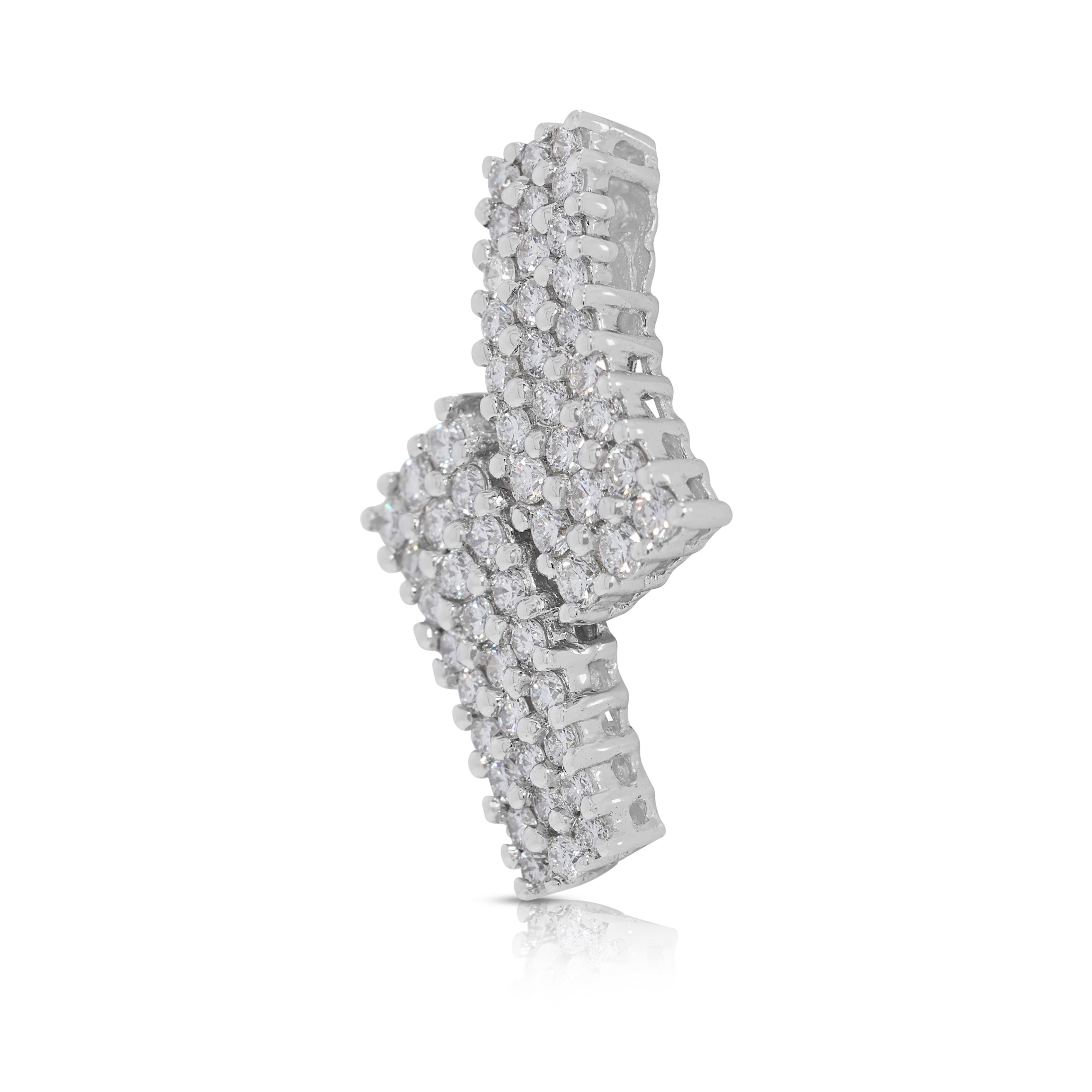 Elegante Colgante de Diamantes Naturales de 0,81ct en Oro Blanco de 18K en Nuevo estado para la venta en רמת גן, IL