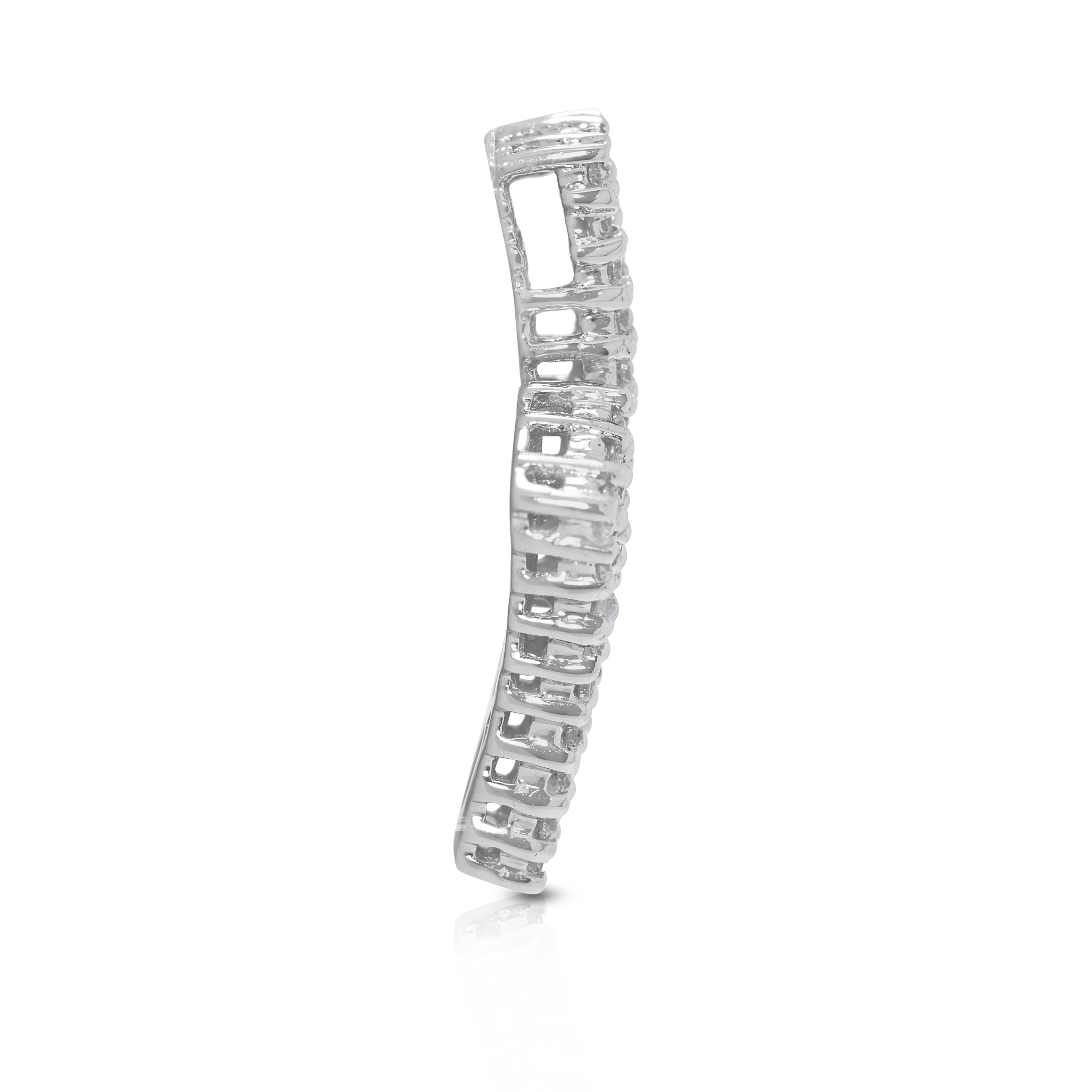 De las mujeres Elegante Colgante de Diamantes Naturales de 0,81ct en Oro Blanco de 18K en venta