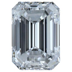 Elegante diamante talla esmeralda ideal de 0,91 ct - Certificado GIA