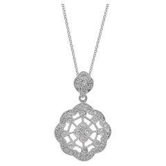 Elegant 1.01ct Diamonds Necklace in 18k White Gold - IGI Certified