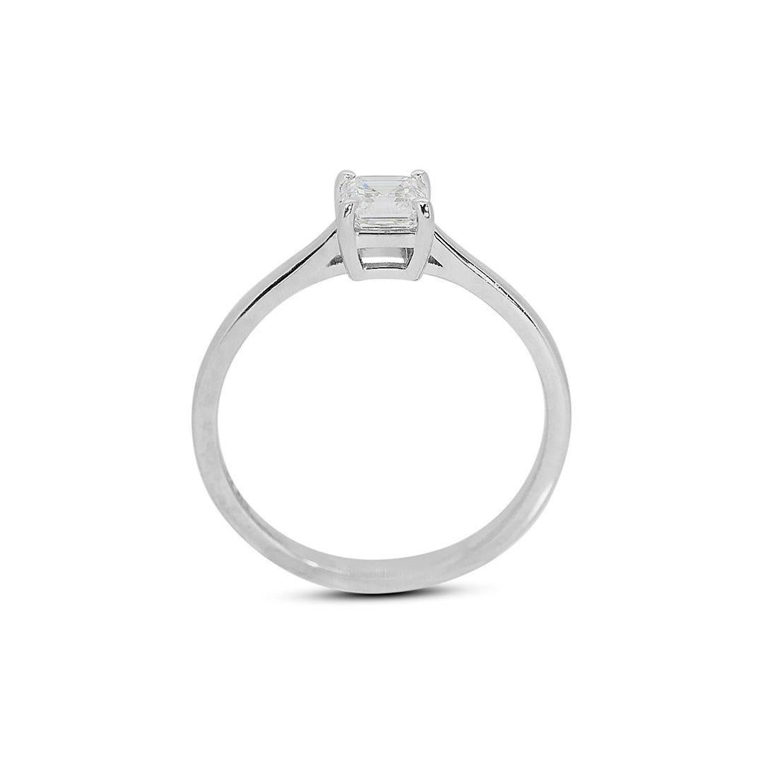 Eleganza: doppio anello eccellente con diamante taglio ideale da 1.07 ct. in vendita 3