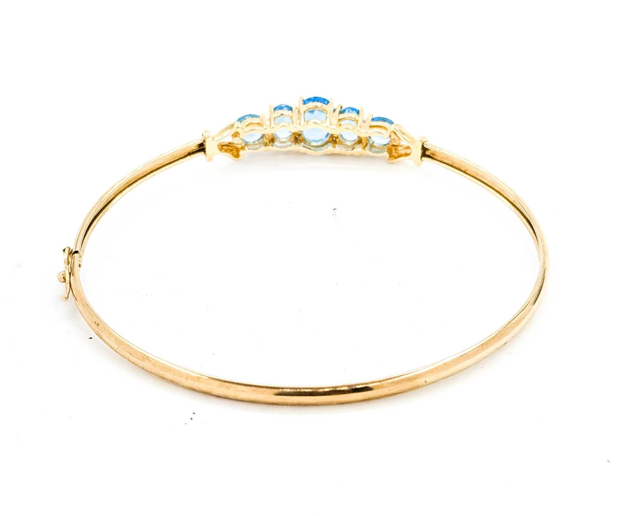 Eleganza del braccialetto Flex Topazio in oro giallo 10k in vendita 1