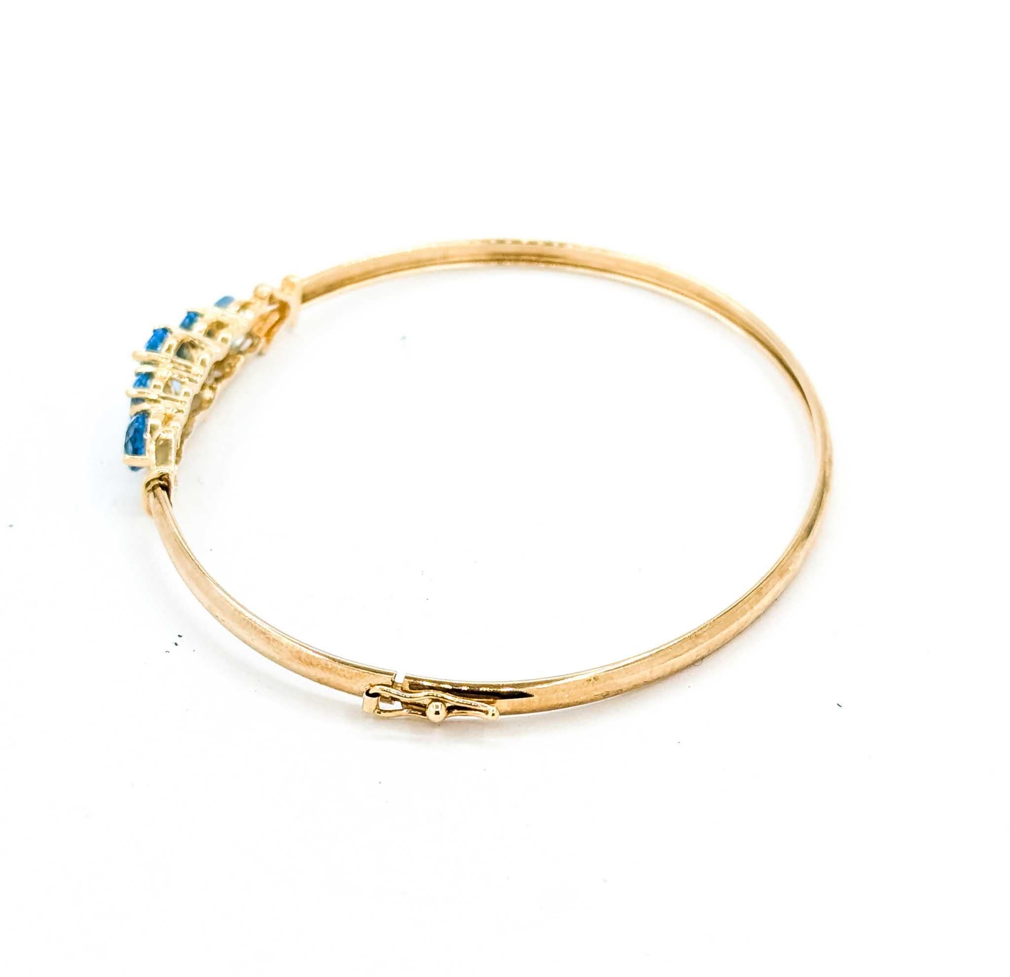 Eleganza del braccialetto Flex Topazio in oro giallo 10k in vendita 2