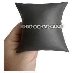 Elegant 10kt Gold Natural Diamond Infinity Link Bracelet - 1ctw, 7.5", New