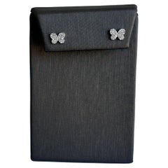 Elegant 10kt White Gold Diamond Butterfly Stud Earrings - 0.20ctw GH SI Diamonds
