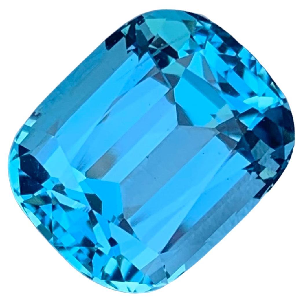 Elegant 13.35 Carat Loose Sky Blue Topaz from Brazil with Cushion Facet