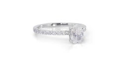 Elegant 1.33ct Oval Diamond Ring in 18K White Gold