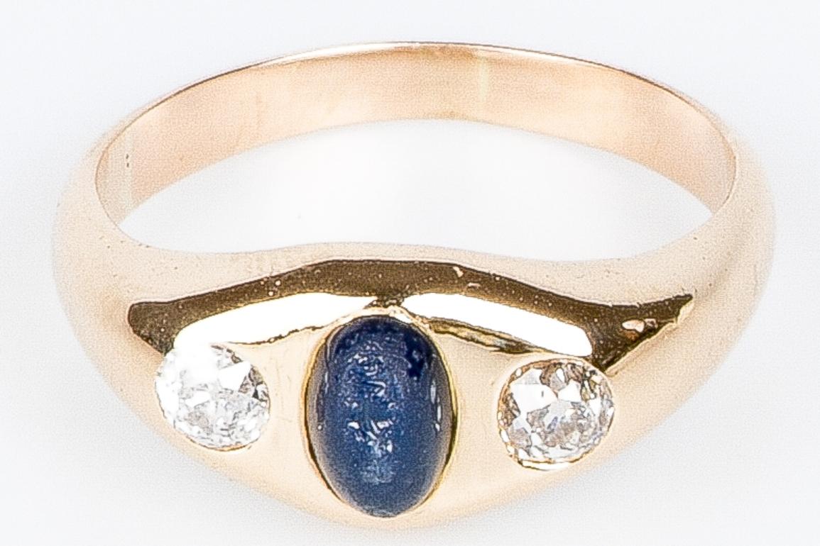Women's elegant 14-carat yellow gold ring For Sale