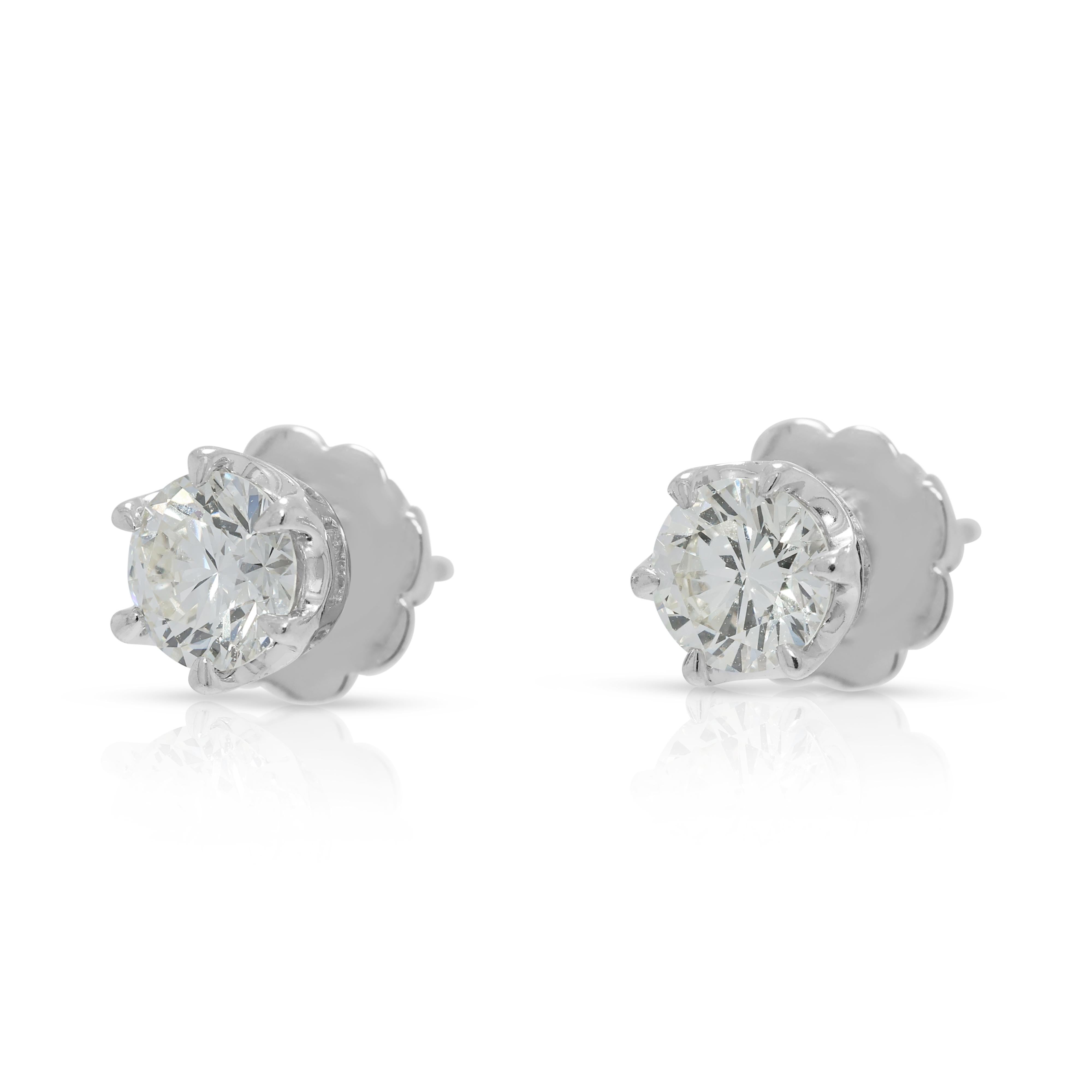 Elegance Orecchini con diamanti naturali da 1,40 carati in oro bianco 18 carati In condizioni Nuovo in vendita a רמת גן, IL