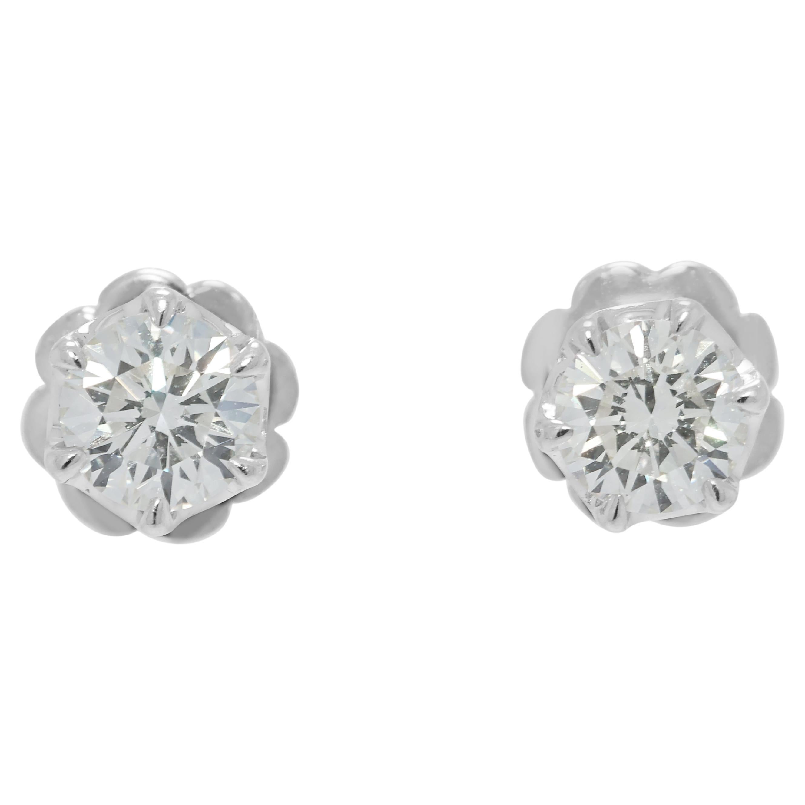 Elegance Orecchini con diamanti naturali da 1,40 carati in oro bianco 18 carati in vendita