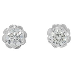 Elegance Orecchini con diamanti naturali da 1,40 carati in oro bianco 18 carati