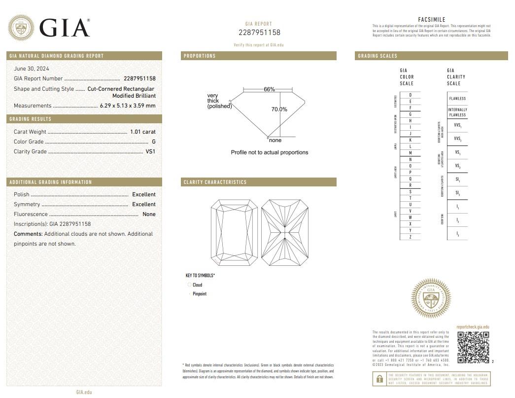 Elegante anello con doppio diamante eccellente a taglio ideale da 1,47 carati in oro bianco 18 carati - GIA in vendita 1