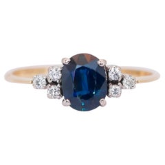 Elegant 1.48ct Diamonds Cluster Ring in 18k Yellow Gold - IGI Certified