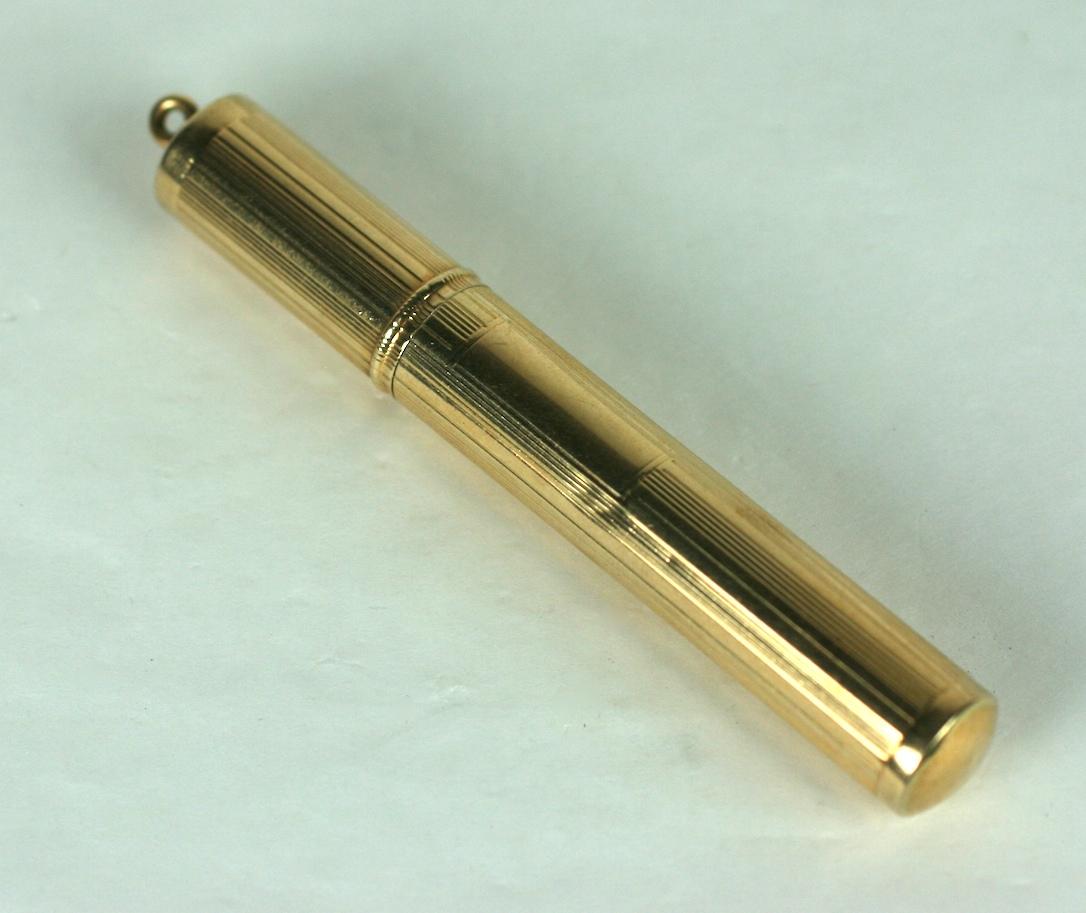 Art Déco Elegante accendino in oro 14k Deco in vendita