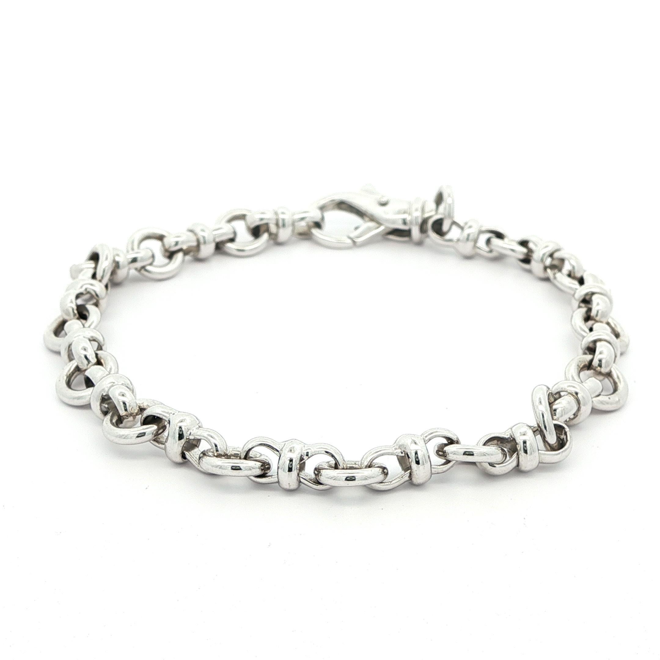 Material: Solid 14k White Gold
Weight: 14.24 Grams
Length: 7