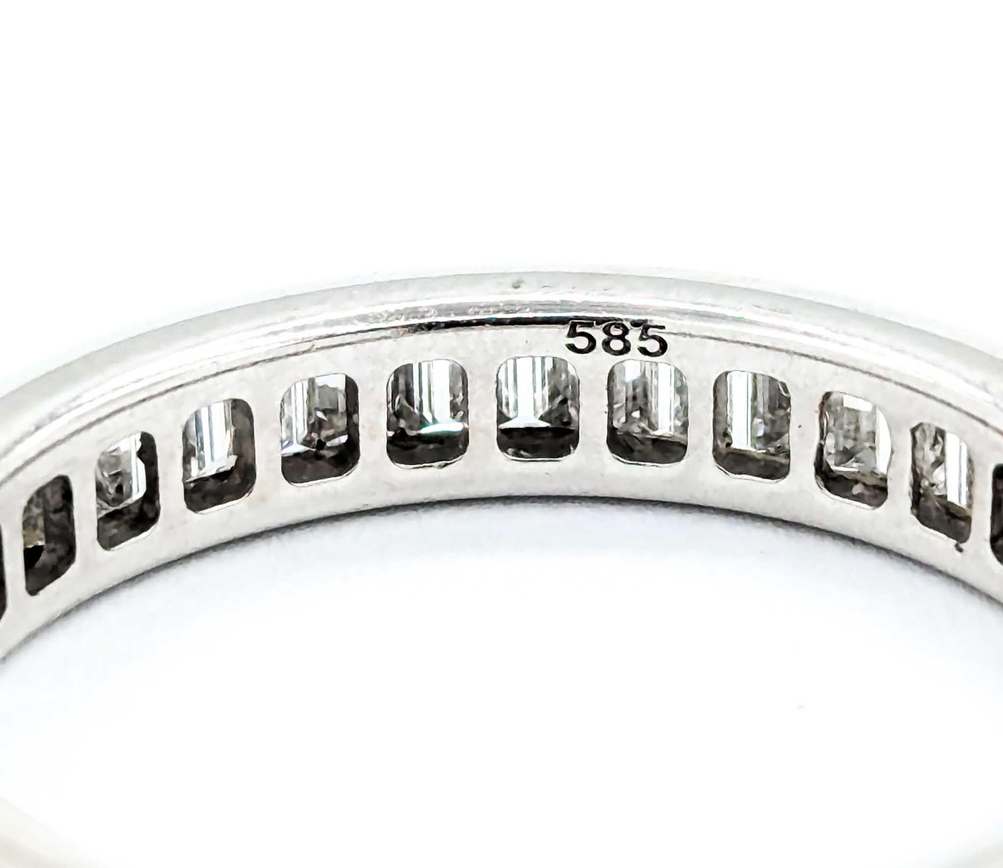 Eleganter 14k Weißgold Brautmode Ewigkeitsring im Angebot 1