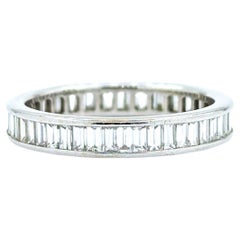 Eleganter 14k Weißgold Brautmode Ewigkeitsring
