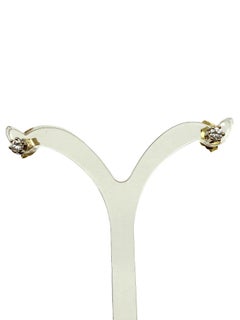 Elegant 14K White Gold Diamond Stud Earrings