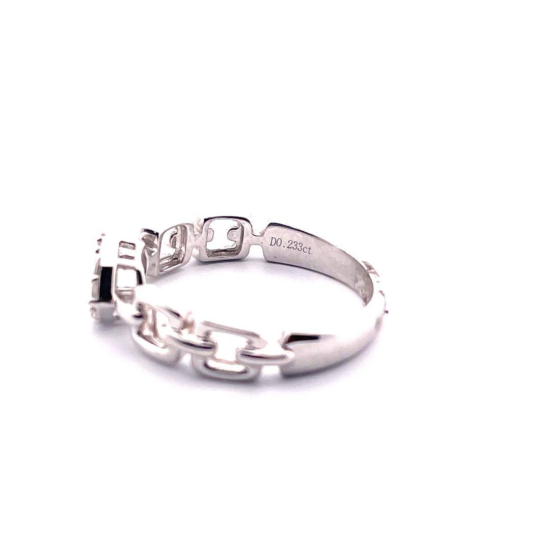 Mixed Cut Elegant 14k White Gold Hexagon Cluster Diamond Ring For Sale