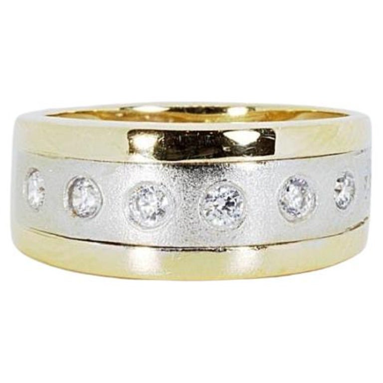 Bague Cocktail En Or Blanc 18 Carats Avec Diamants Naturels - Taille 54, Neuf Avec étiquettes
