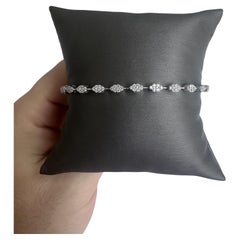 Elegant 14kt White Gold Natural Diamond Bracelet - 0.81ctw, Adjustable, New