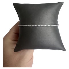 Eleg Eleganza Bracciale Tennis con Diamanti Naturali in Oro Bianco 14kt - 1.71ctw, 6 7/8", Nuovo