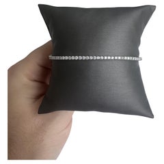 Elegant 14kt White Gold Natural Diamond Tennis Bracelet - 2.52ctw, 7", New
