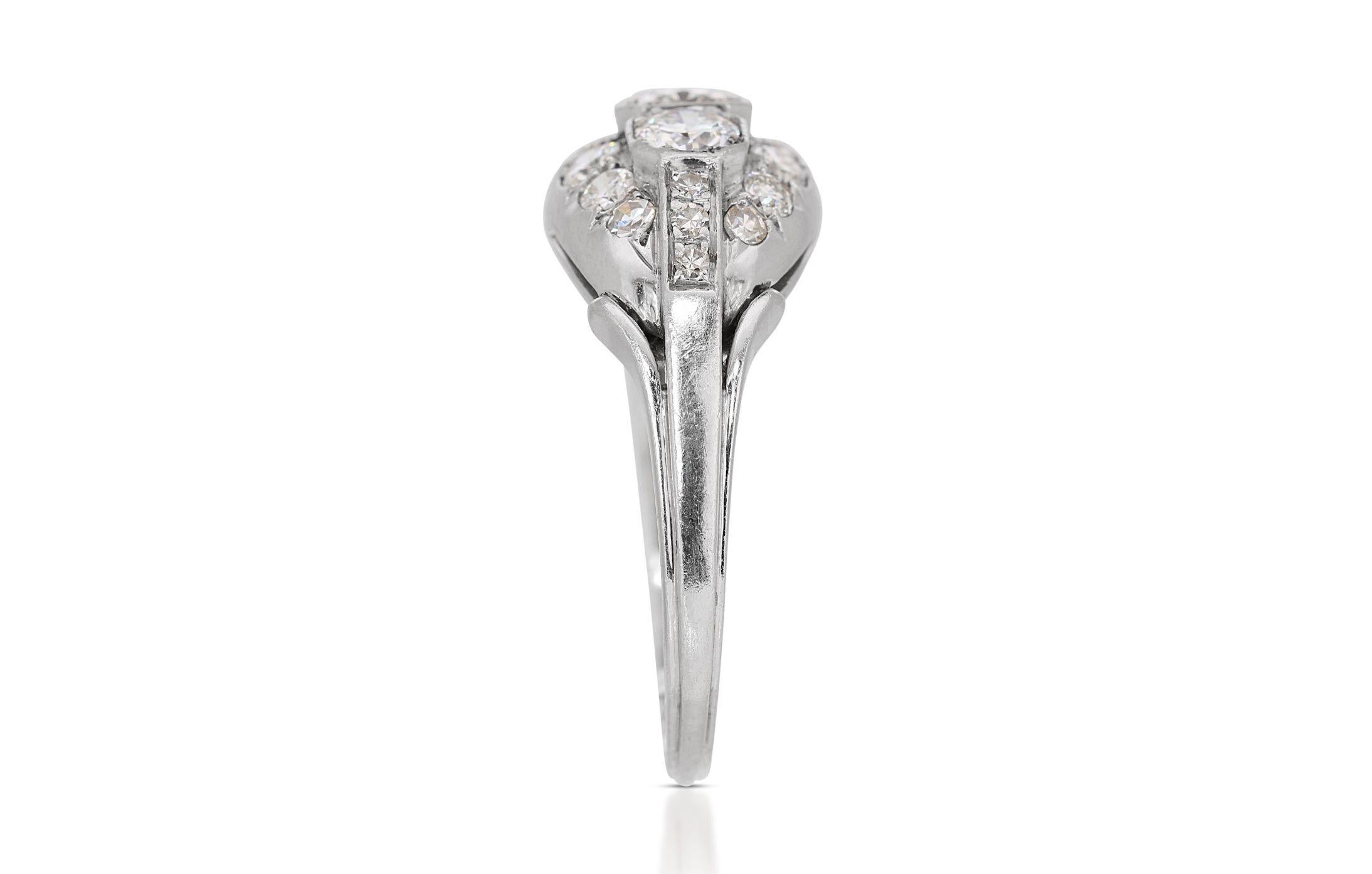 Elegant 1.50ct Diamond Platinum Ring with Radiant F Color Brilliance 2
