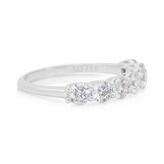 Elegant 1.51ct Diamonds 7-Stones Diamond Ring in 18k White Gold - IGI Certified