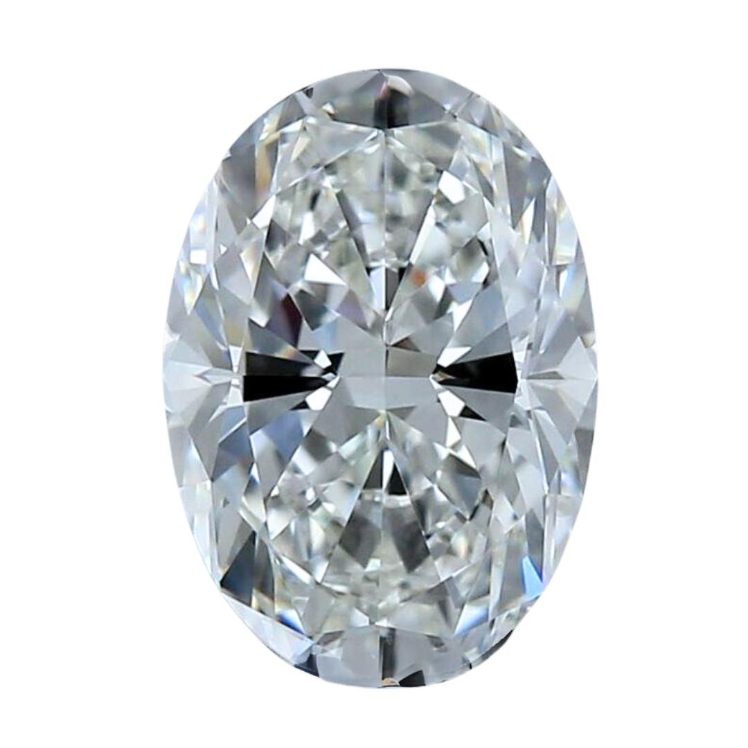 Élégant diamant ovale de 1,51 carat de taille idéale, certifié GIA en vente