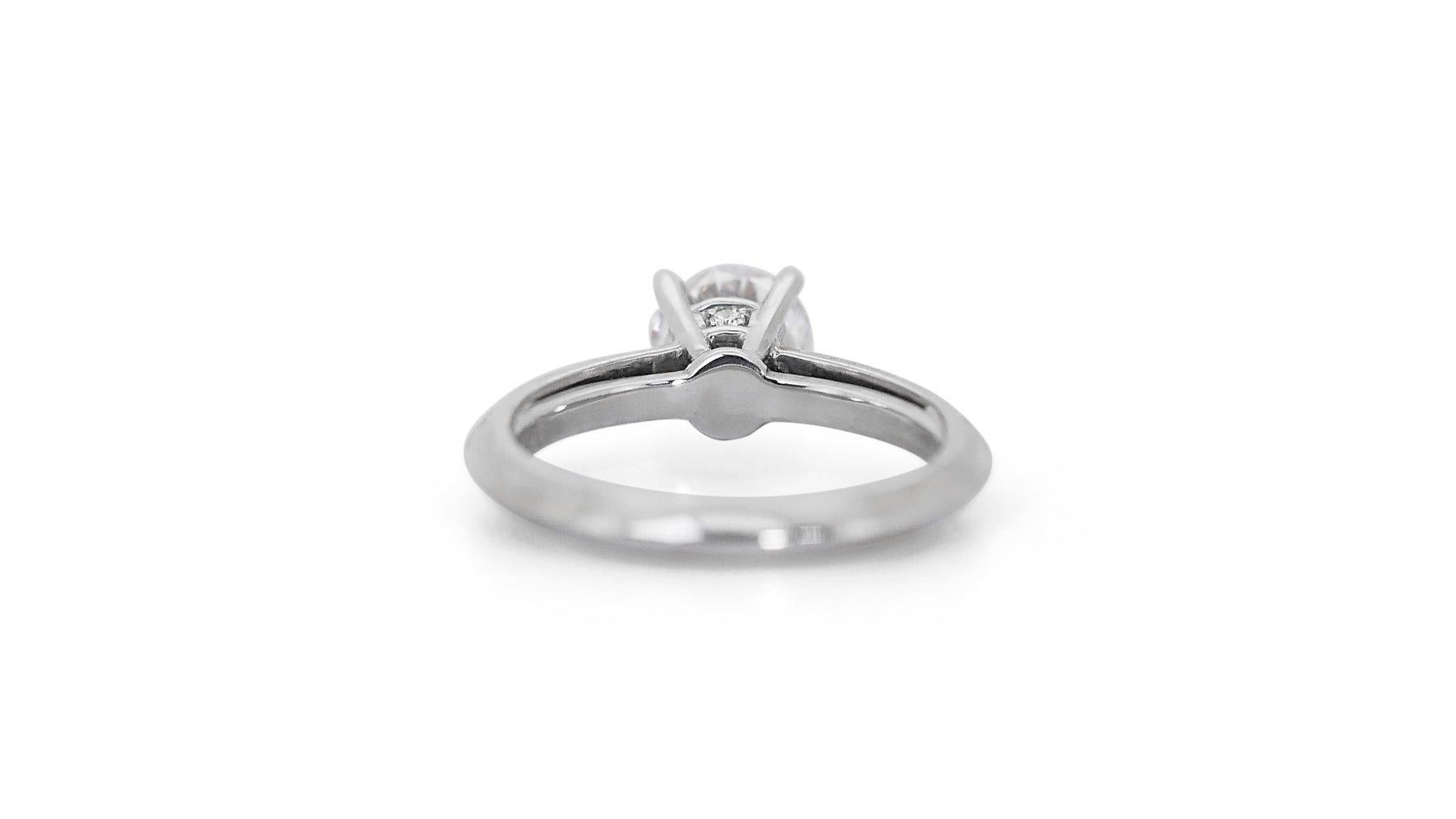 Elegant 1.77ct Triple Excellent Ideal Cut Diamonds Pave Ring in 18k White Gold 3
