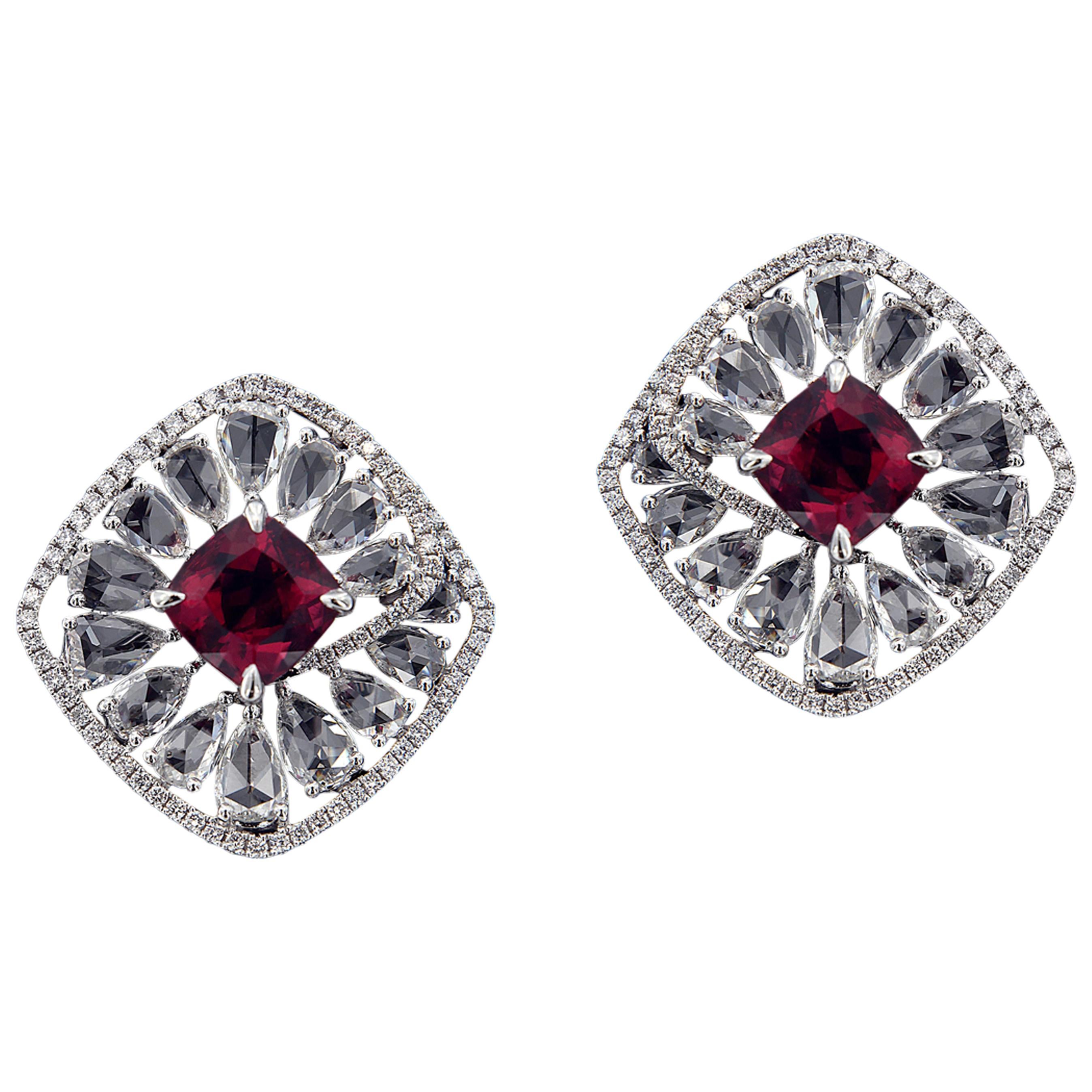 Zircon Tsavorite Aquamarine Gold Earrings and Ring Set, 1980s at 1stDibs