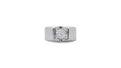 Elegant 18 kt. White Gold Ring with 0.42 ct Natural Diamond - IGI Certificate