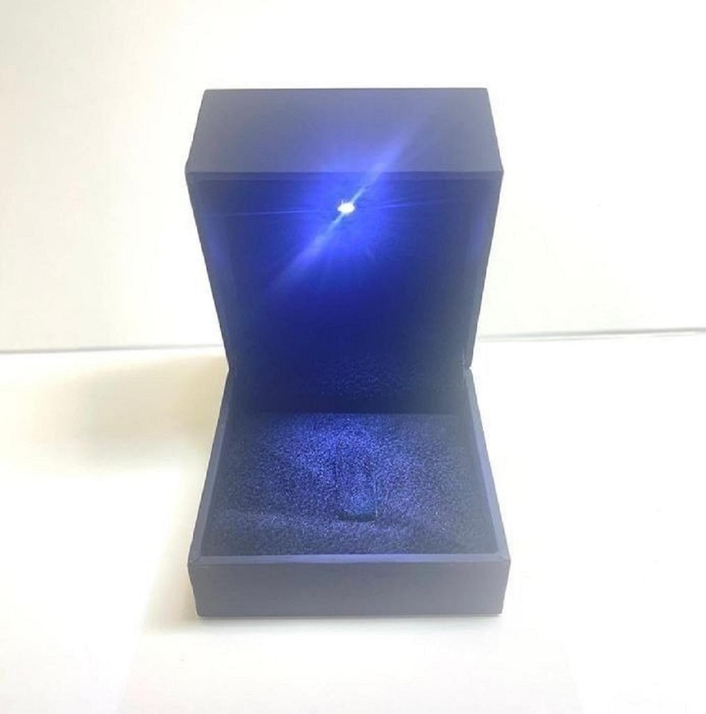 Elegant 18k Rose Gold Blue Ring 2.23ct Natural Tanzanite and Diamonds IGI Cert 5