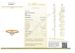 Elegant 18k Rose Gold Solitaire Ring w/ 1.11 ct Natural Diamonds-AIG Certificate