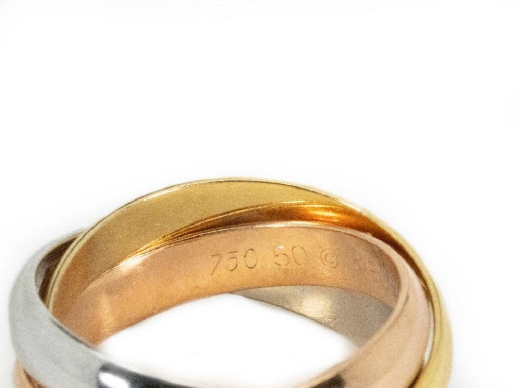 Elegant 18k Triple Gold Ring Cartier 1