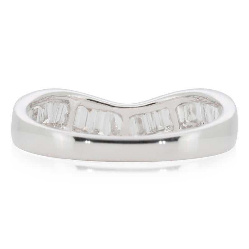 Elegant 18K White Gold Band Ring with 0.45 ct Natural Diamonds 2