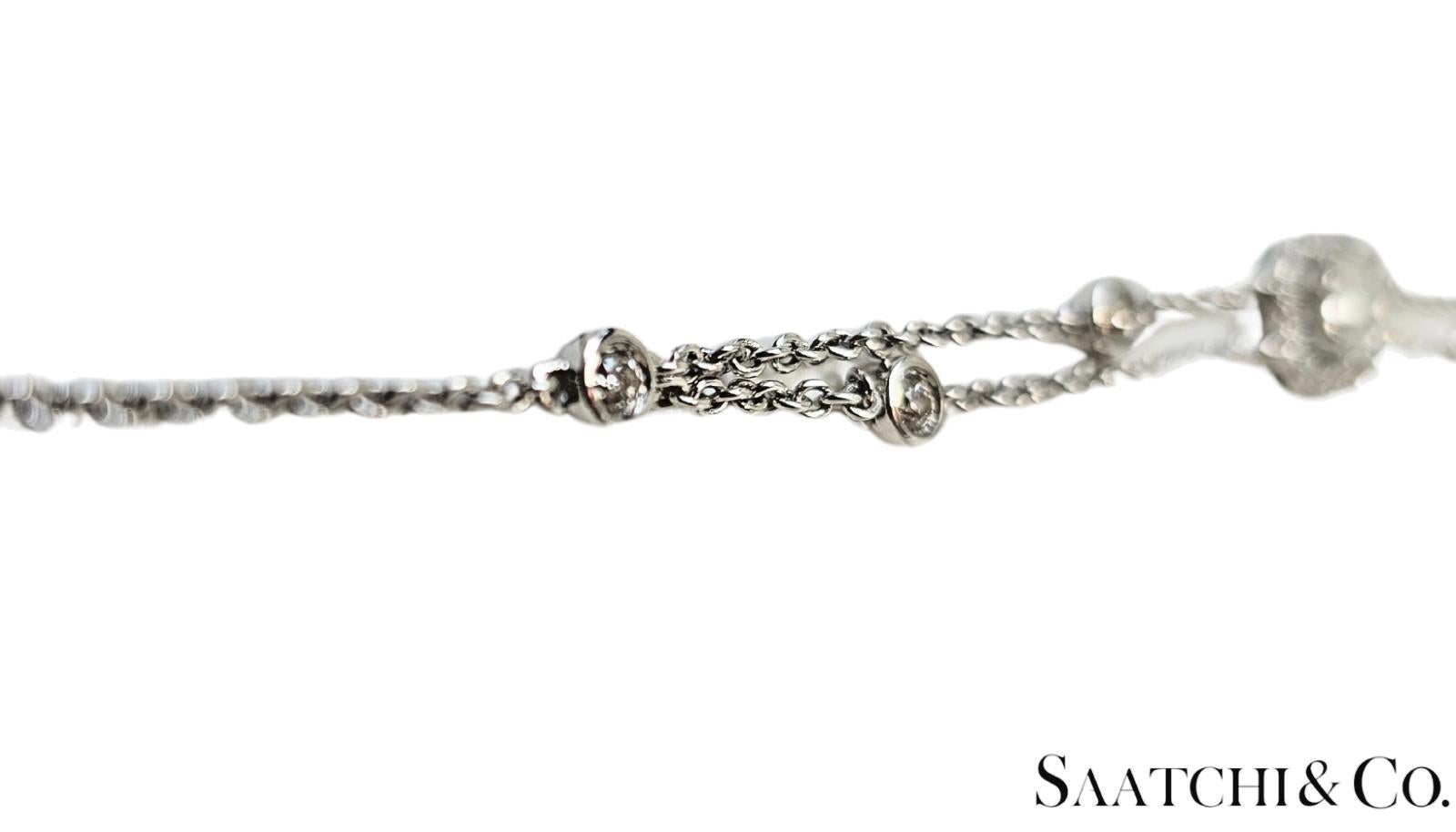 Elegantes Armband aus 18 Karat Weißgold mit 0,89 Karat natürlichen weißen Diamanten, 5,2 Gramm im Angebot 1