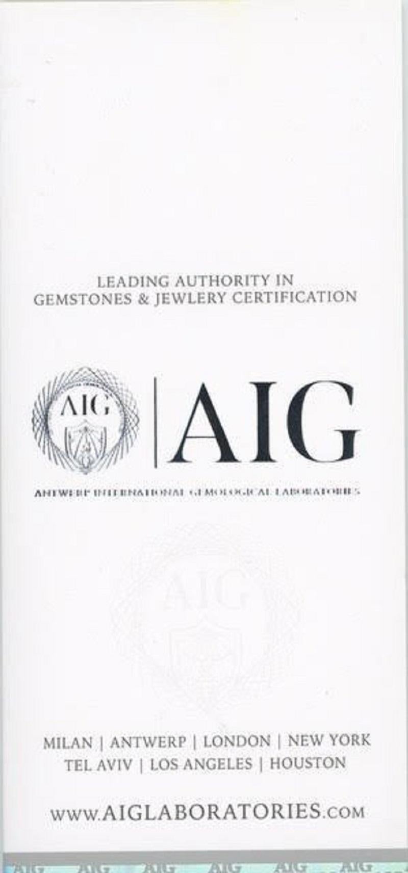 Elegante Tropfenohrringe aus 18 Karat Weigold mit 2,59 Karat natrlichen Diamanten-AIG-Zertifikat im Angebot 5
