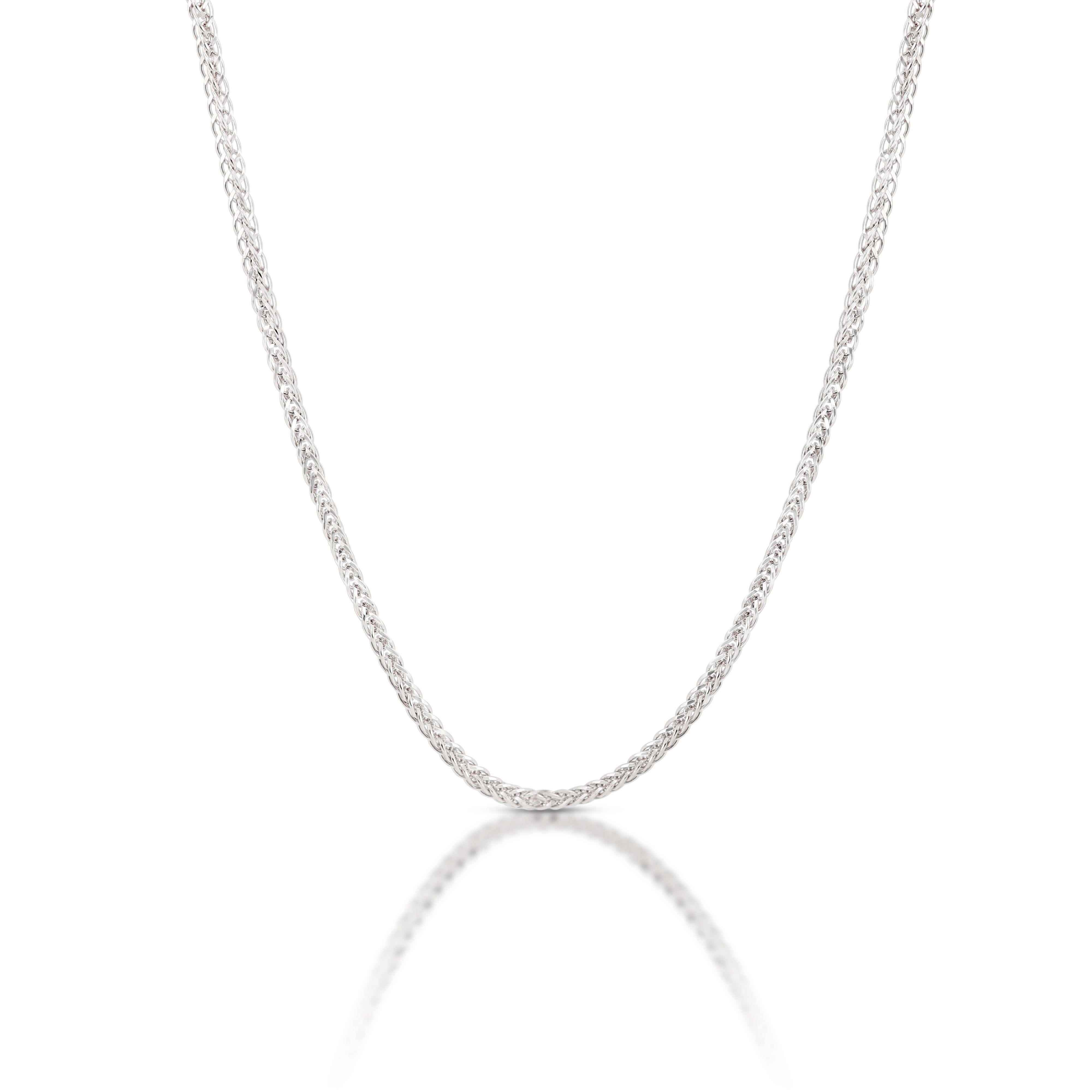 Collier élégant en or blanc 18 carats Neuf - En vente à רמת גן, IL