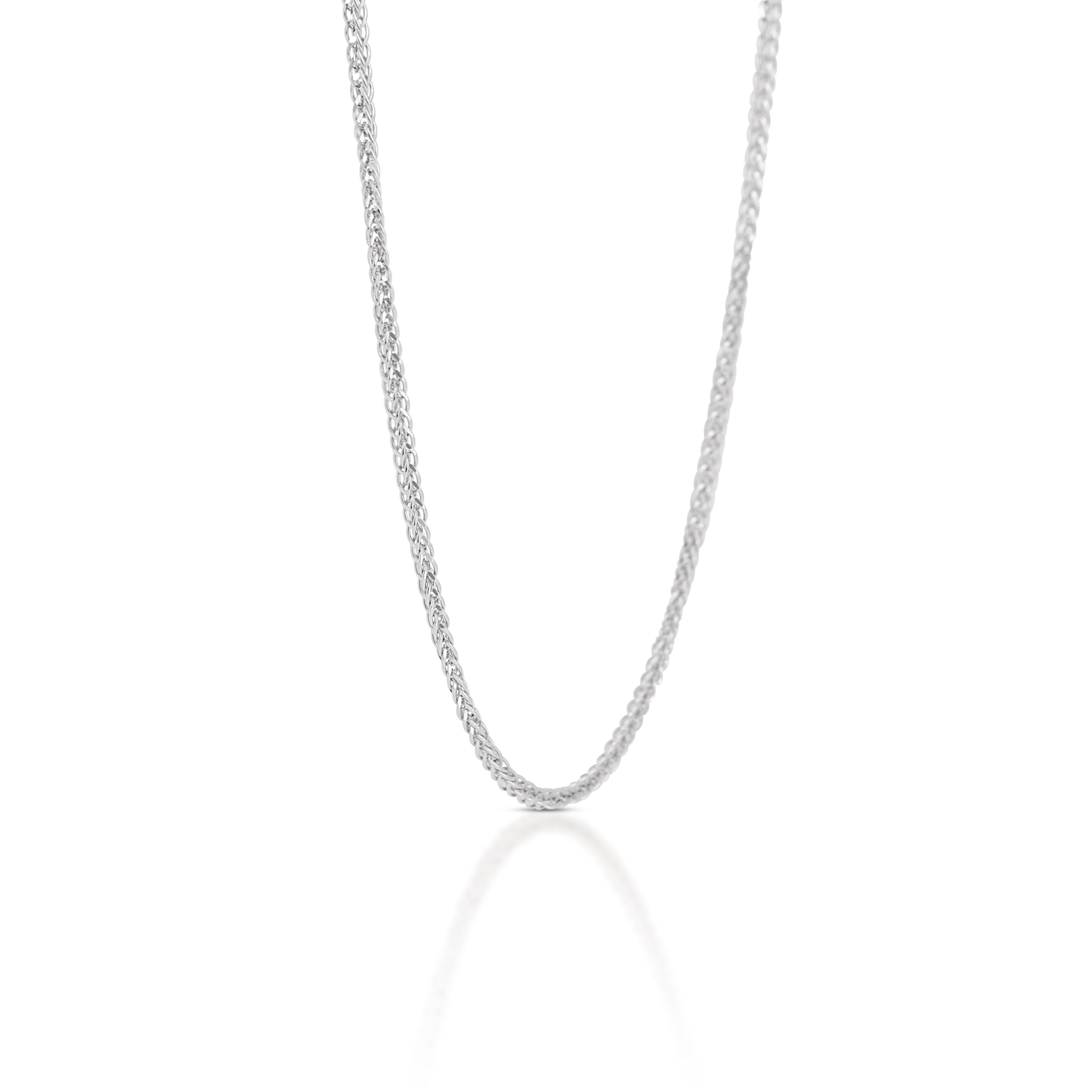Women's Elegant 18K White Gold necklace For Sale